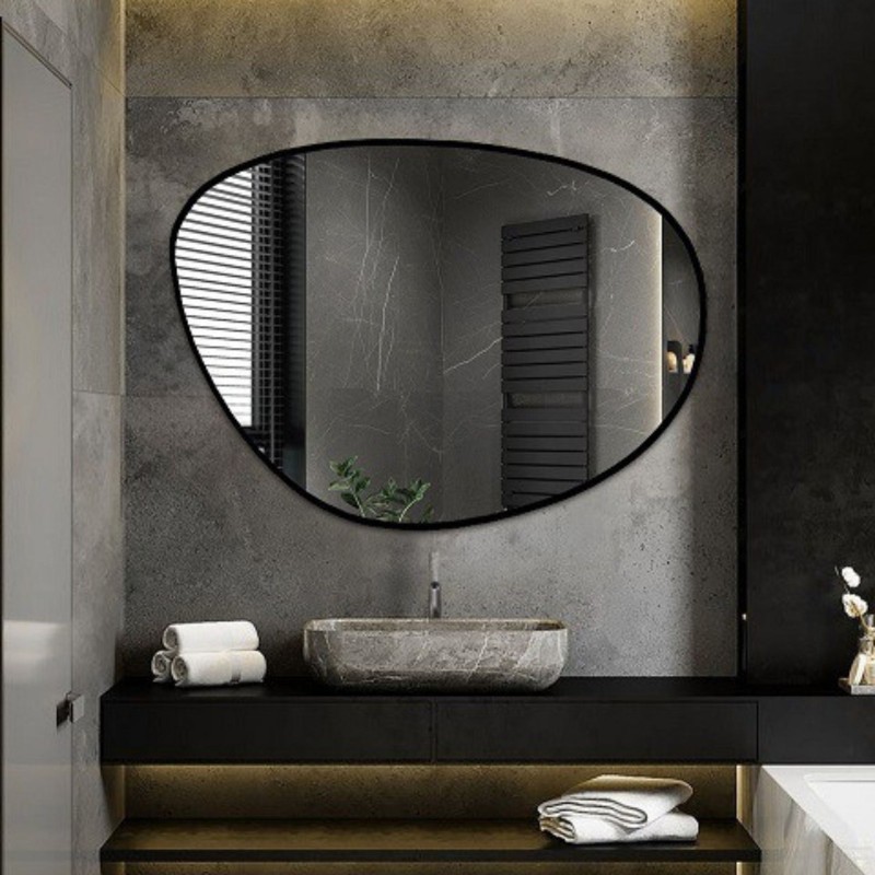 Miroir de forme irrégulière dans un cadre - AGAT IN A FRAME