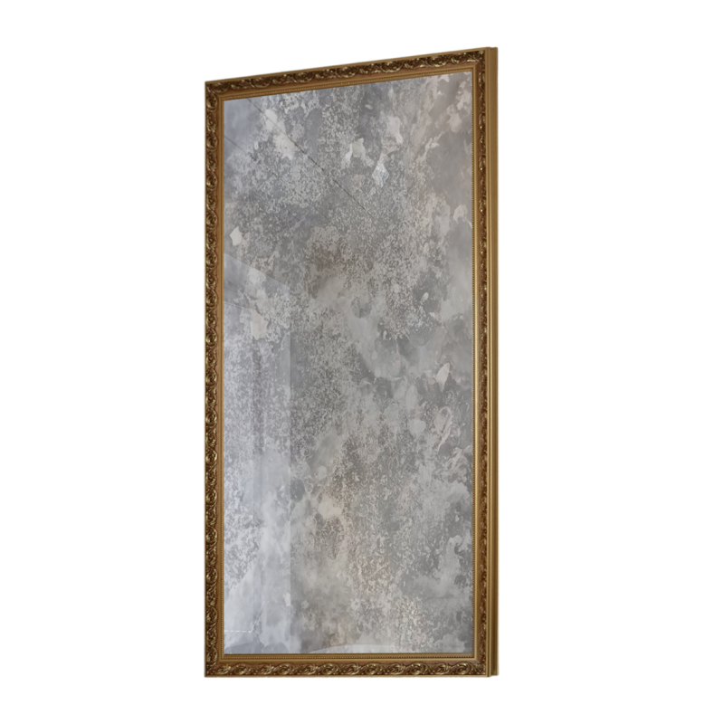 Miroir mural de luxe dans un cadre orné avec panneau vieilli - GUSTAV SILVER