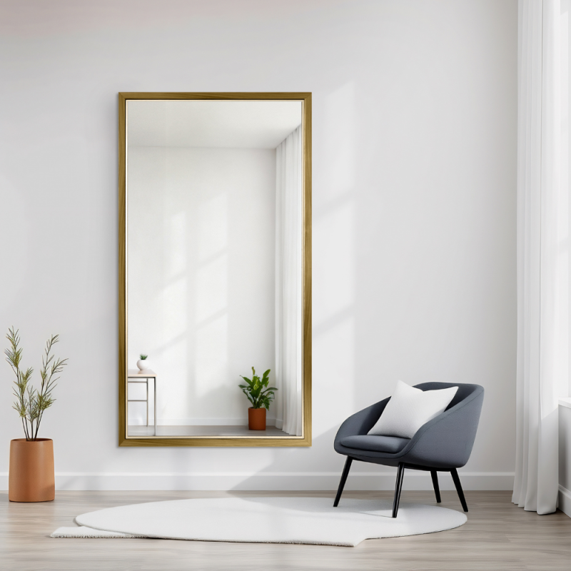 Miroir dans un délicat cadre décoratif en bois - 2801 - couleur du cadre au choix