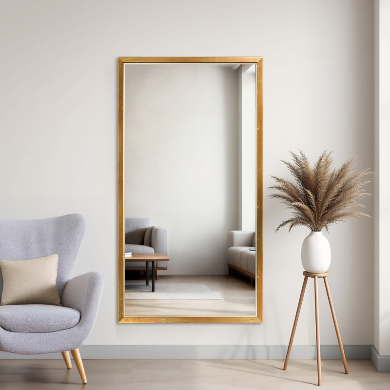 Miroir dans un délicat cadre décoratif en bois - 2801 - couleur du cadre au choix