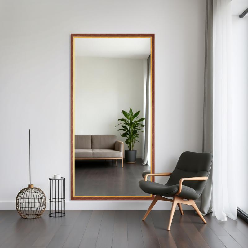 Miroir dans un délicat cadre décoratif en bois - 2801 - couleur du cadre au choix