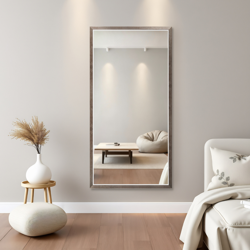 Miroir dans un délicat cadre décoratif en bois - 2801 - couleur du cadre au choix