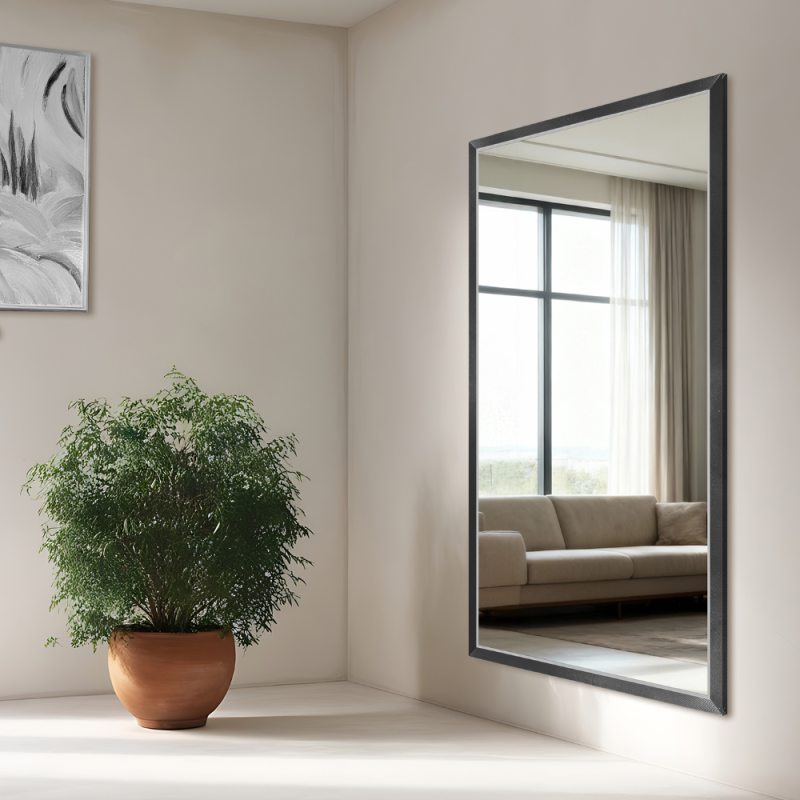 Miroir dans un délicat cadre décoratif en bois - 2801 - couleur du cadre au choix