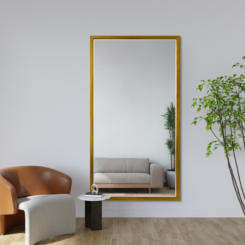 Miroir dans un délicat cadre décoratif en bois - 2801 - couleur du cadre au choix