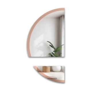 Miroir pour coiffeuse en deux parties dans un cadre en miroir - DOPPIO SHINE
