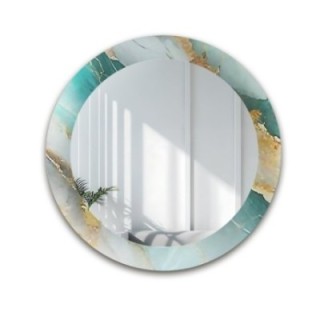 Miroir rond sur marbre vert – MARBLE BOSCARO