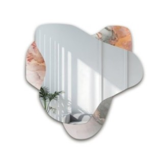 Miroir irrégulier sur marbre rose – MARBLE FIORATO