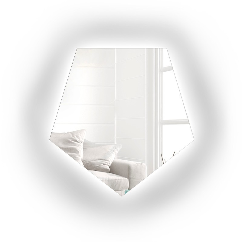 Miroir de forme géométrique avec éclairage - PENTA LED