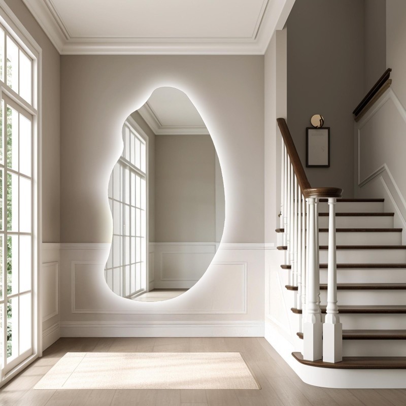 Miroir de forme organique avec éclairage - TOPAZ LED