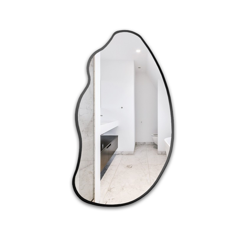 Miroir de forme organique dans un cadre - TOPAZ DANS UN CADRE