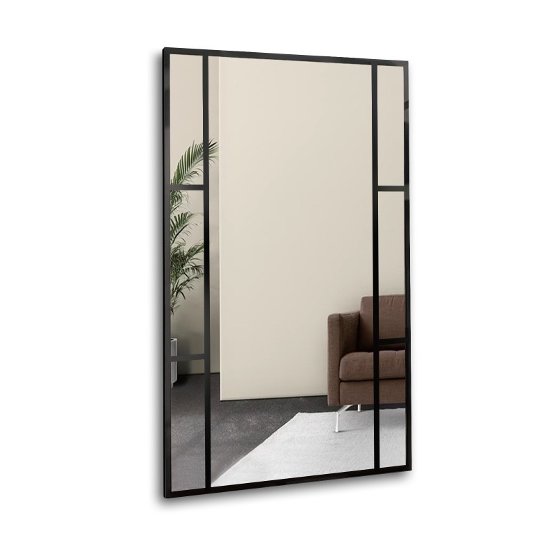 Miroir de loft avec meneaux - BARBARA - couleur du cadre au choix