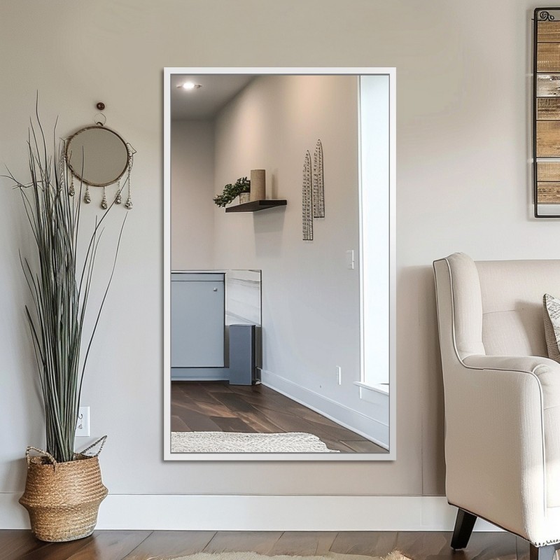 Miroir avec cadre en bois – 4008 – couleur du cadre au choix