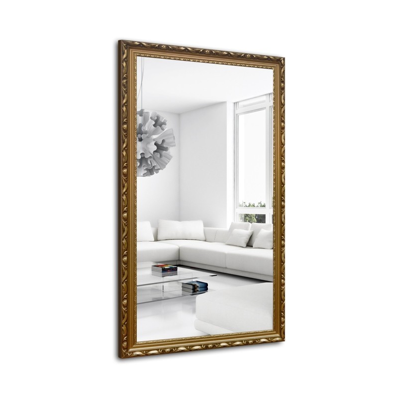 Miroir dans un cadre en bois doré ornementé - 5004003