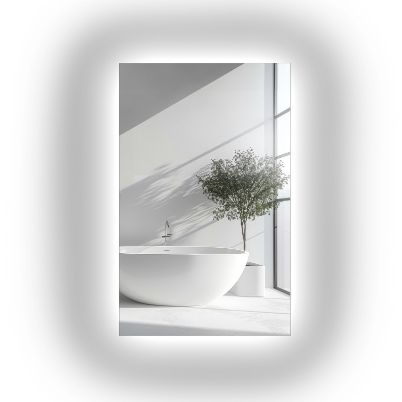 Miroir rectangulaire pour la salle de bains avec éclairage - AGIS LED