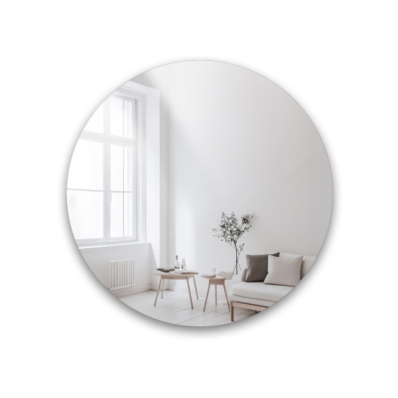 Miroir de salle de bain rond poli - CERCLE