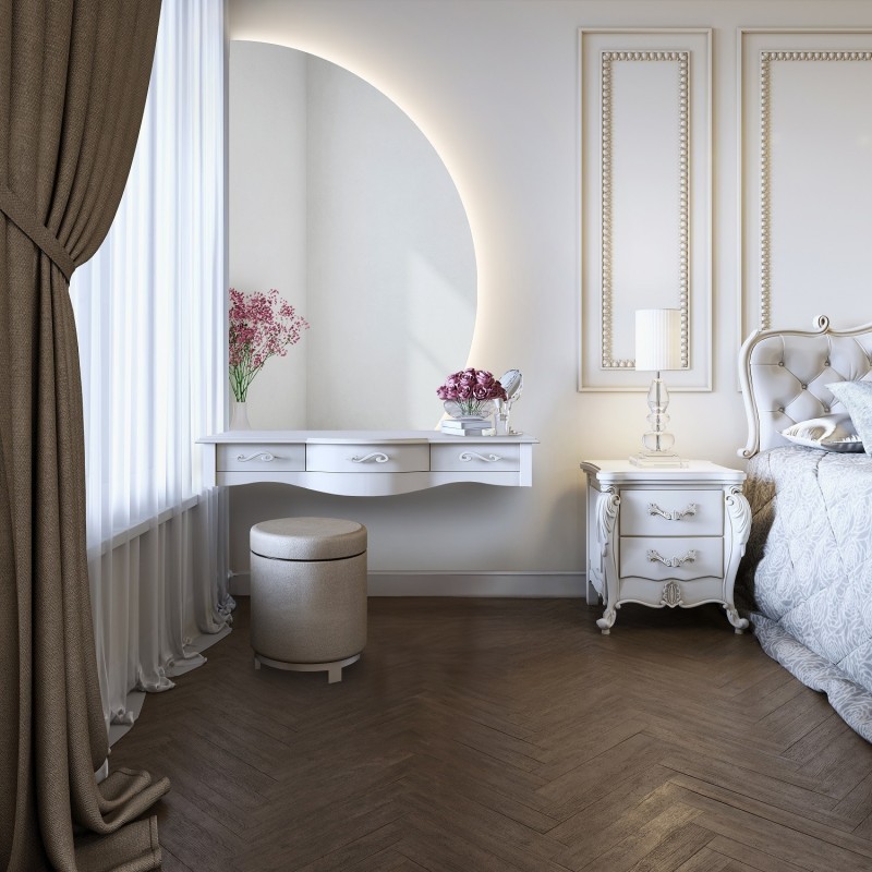 Miroir de salle de bain semi-circulaire avec bord inférieur coupé et éclairage LED – HELENA LED