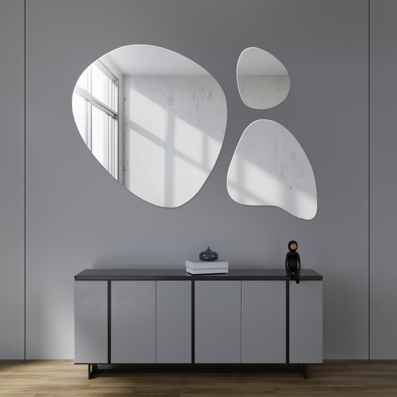 Set de trois miroirs de forme irrégulière - FLORA