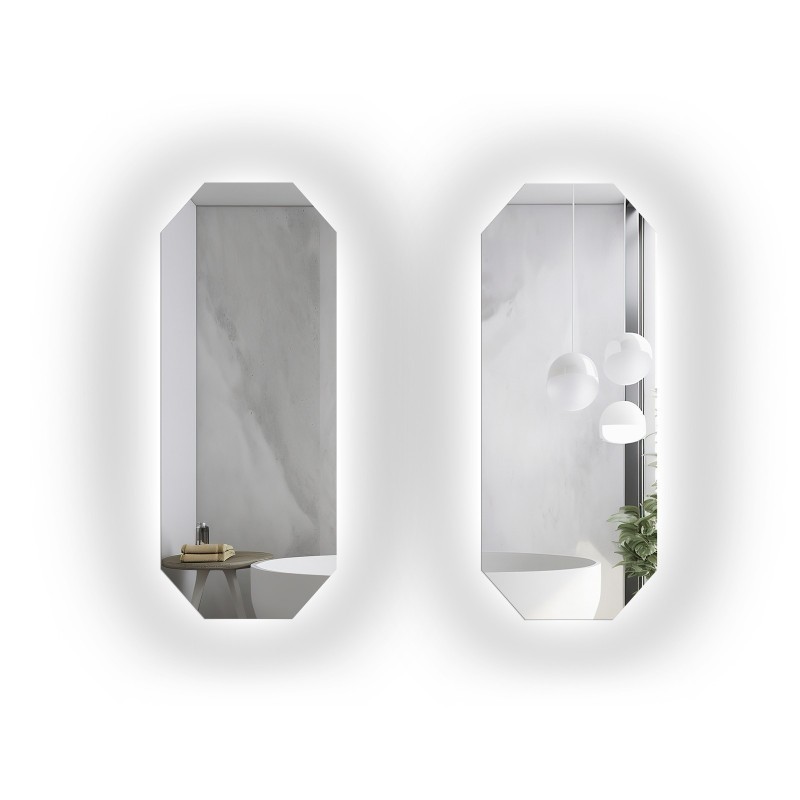 Set de miroirs octogonaux avec éclairage - OKTAGON LED KIT
