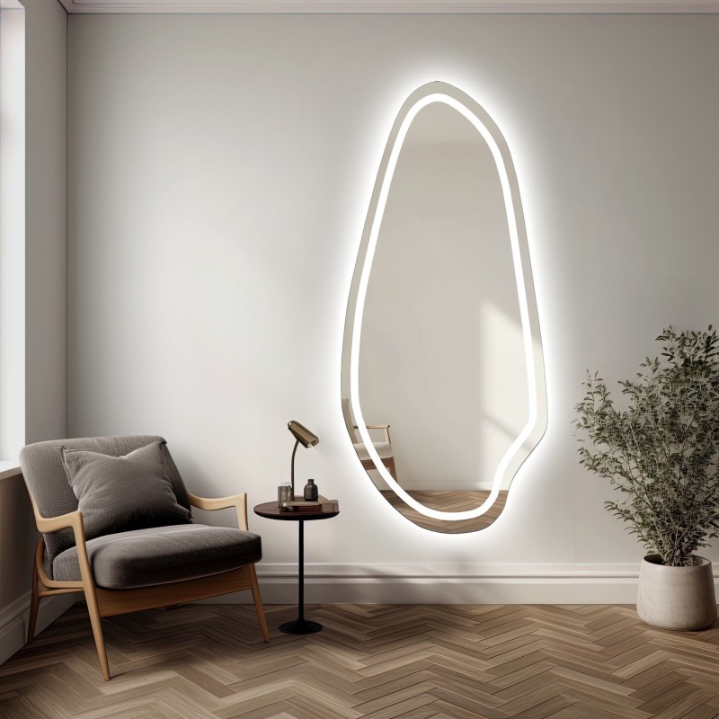 Miroir organique avec éclairage - JASPIS LED II