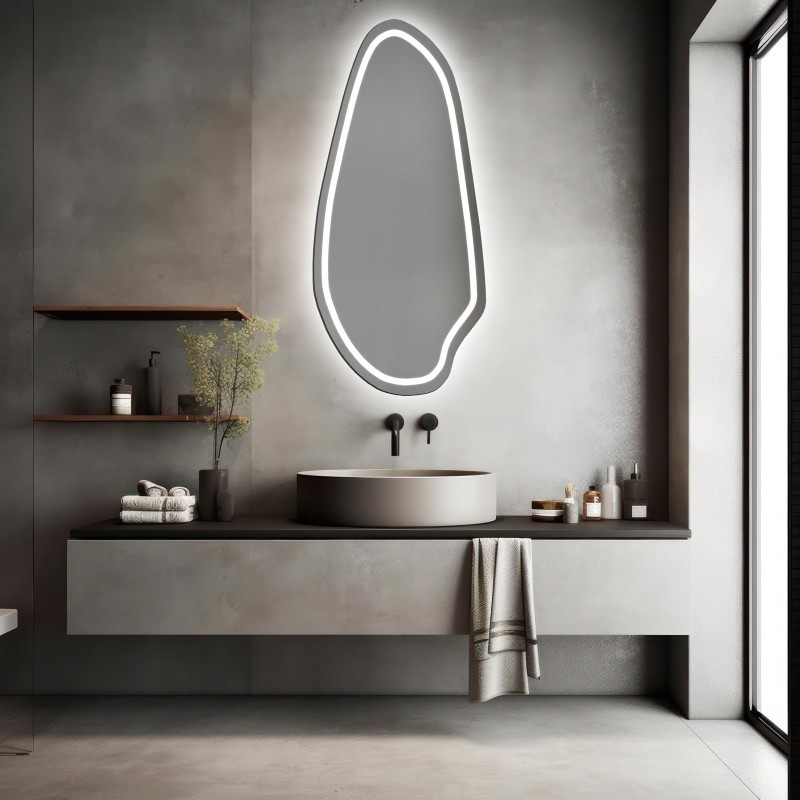 Miroir organique avec éclairage - JASPIS LED II