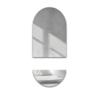 Miroir de salle de bains ovale en deux parties - NIKO