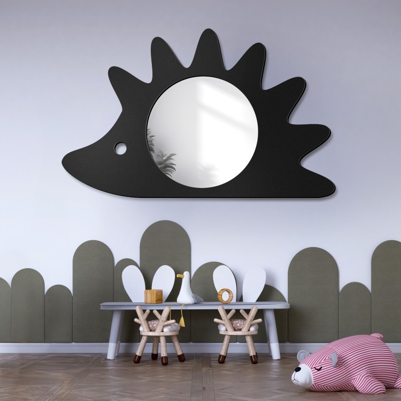 Miroir mural décoratif pour enfant dans un cadre en mdf - HÉRISSON