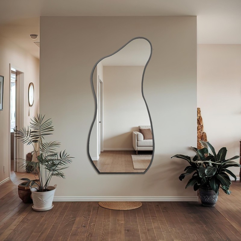 Miroir de forme organique dans un cadre - ANGELIT IN A FRAME
