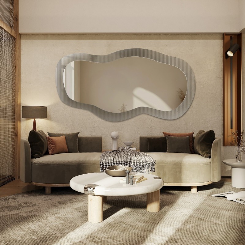 Miroir décoratif sur verre ornemental Estriado – LUXORA GLASORI