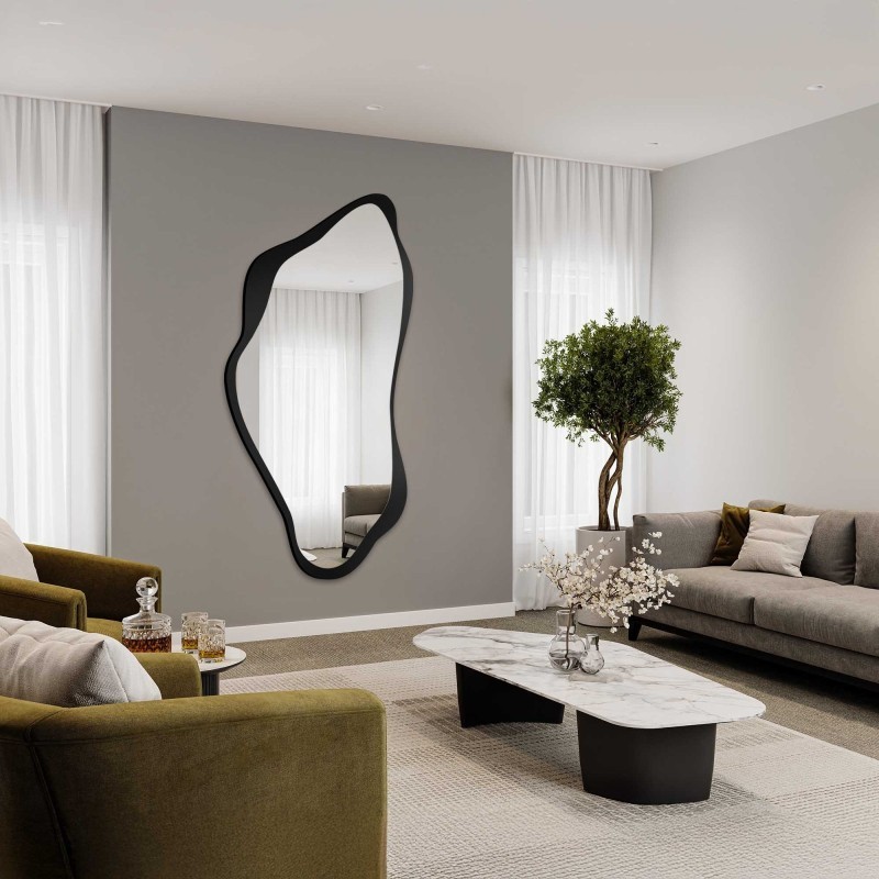 Miroir de forme irrégulière dans un cadre en mdf - PIENA IN A FRAME