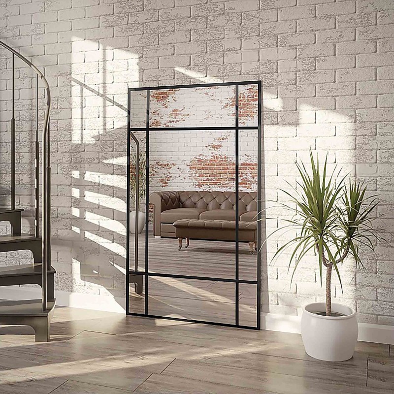 Miroir Loft avec meneaux - ROLAND - couleur du cadre au choix