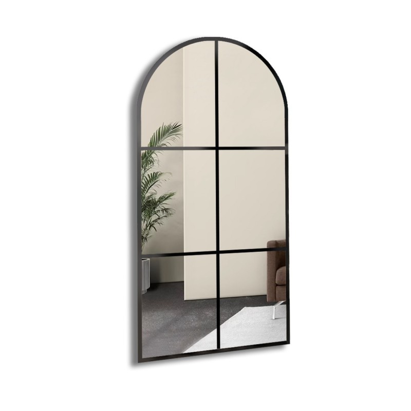 Miroir Loft avec meneaux en MDF - ROMEO - couleur du cadre au choix