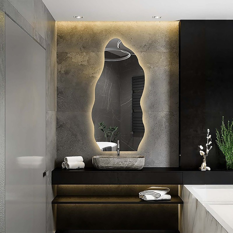 Miroir de forme organique avec éclairage - AURO LED 2