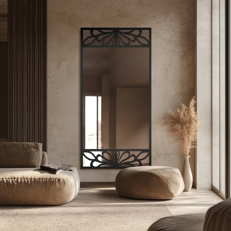 Miroir rectangulaire avec décor ajouré en MDF – VERONELLE SERENEO 100x200