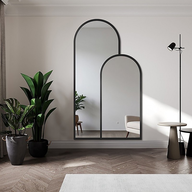 Miroir double semi-ovale dans un cadre en mdf - MURAN