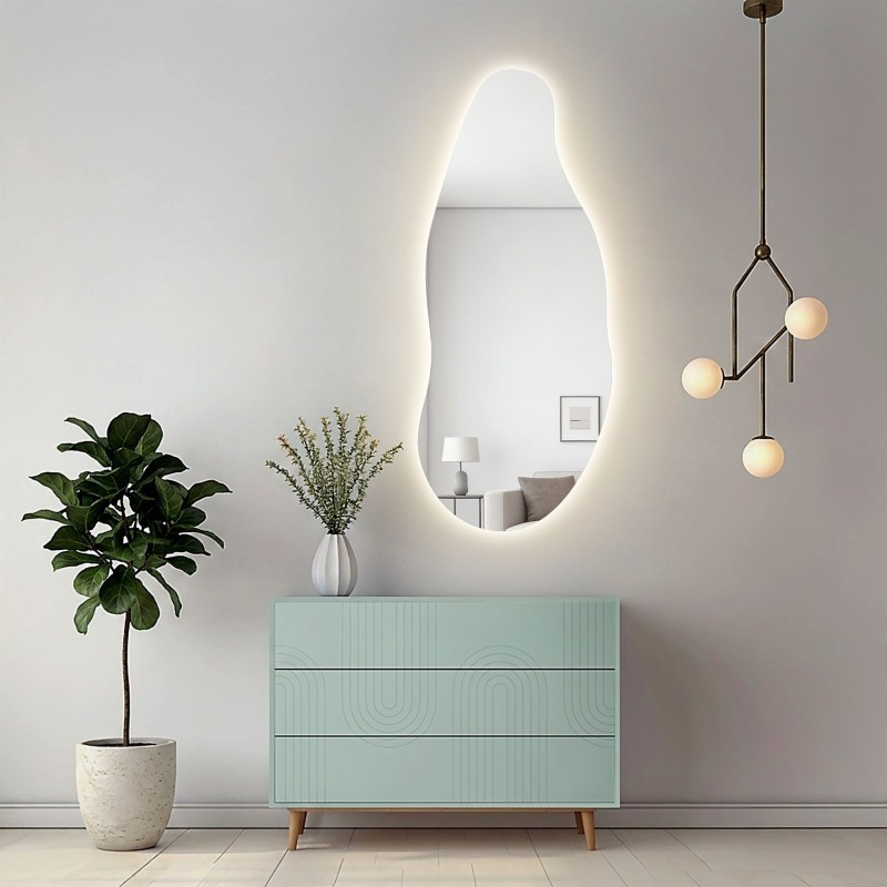 Miroir décoratif avec forme organique et éclairage - BARYT LED