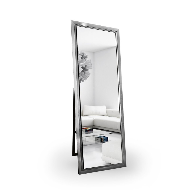 Miroir de penderie sur pied avec cadre en bois - 5201 - couleur du cadre au choix