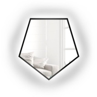 Miroir de forme géométrique dans un cadre avec éclairage - PENTA IN LED FRAME