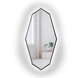 Miroir décoratif de forme organique aiguë dans un cadre avec éclairage - RIOLIT IN LED FRAME