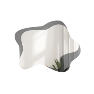 Miroir irrégulier sur feuille de graphite - SMOKY