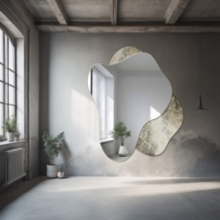 Miroir irrégulier sur miroir argenté vieilli - SPINEL