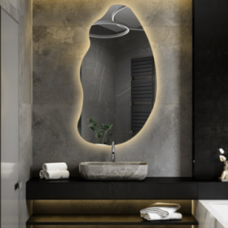 Miroir de forme organique avec éclairage - TOPAZ LED