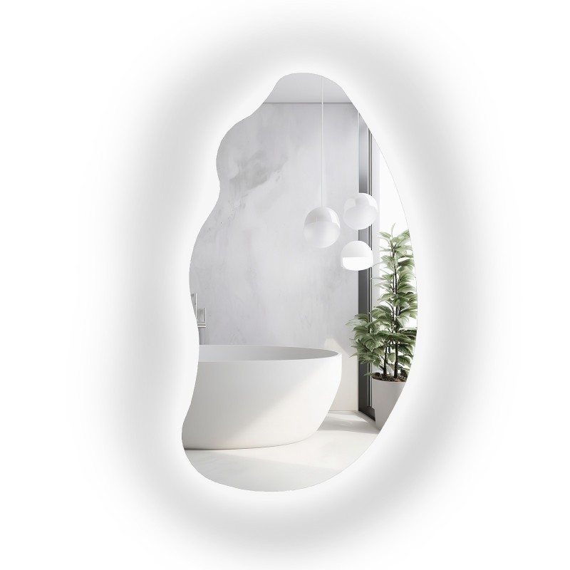 Miroir de forme organique avec éclairage - TOPAZ LED