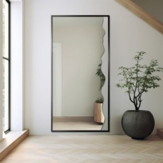 Miroir décoratif dans un cadre MDF noir - WIENA IN A FRAME