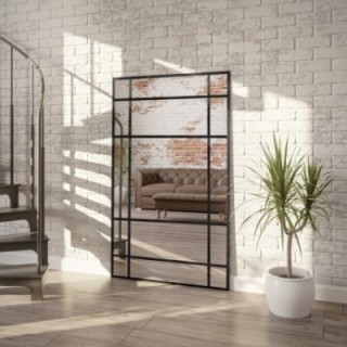 Miroir de loft avec meneaux - WILHELM - couleur du cadre au choix