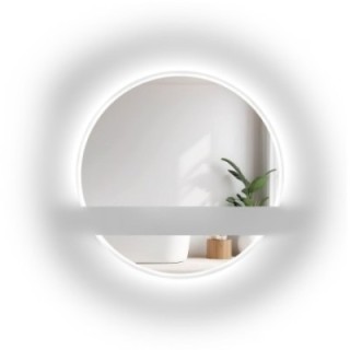 Miroir de salle de bains rond en deux parties avec éclairage WIRO LED II