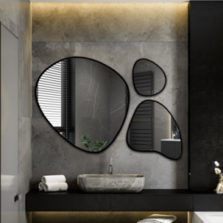 Set de trois miroirs organiques encadrés - FLORA IN A FRAME