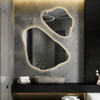 Jeu de miroirs de forme irrégulière avec éclairage - MORION LED