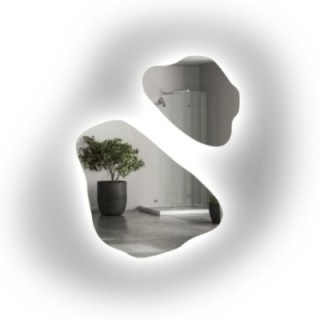 Jeu de miroirs de forme irrégulière avec éclairage - MORION LED