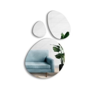 Set de trois miroirs décoratifs de forme organique - OPALIT