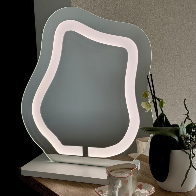 Miroir cosmétique avec éclairage sablé - FLOW LED PETITE